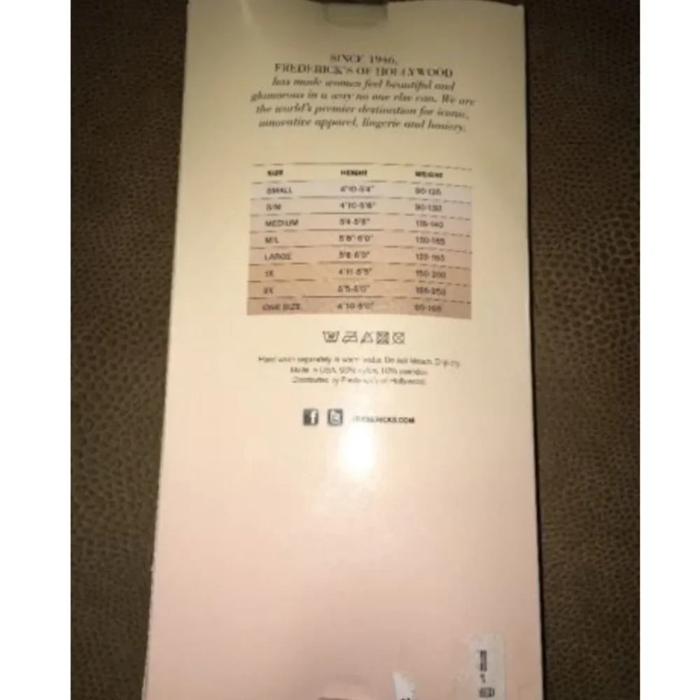 Fredericks of Hollywood Pantyhose Medium 115-140lb